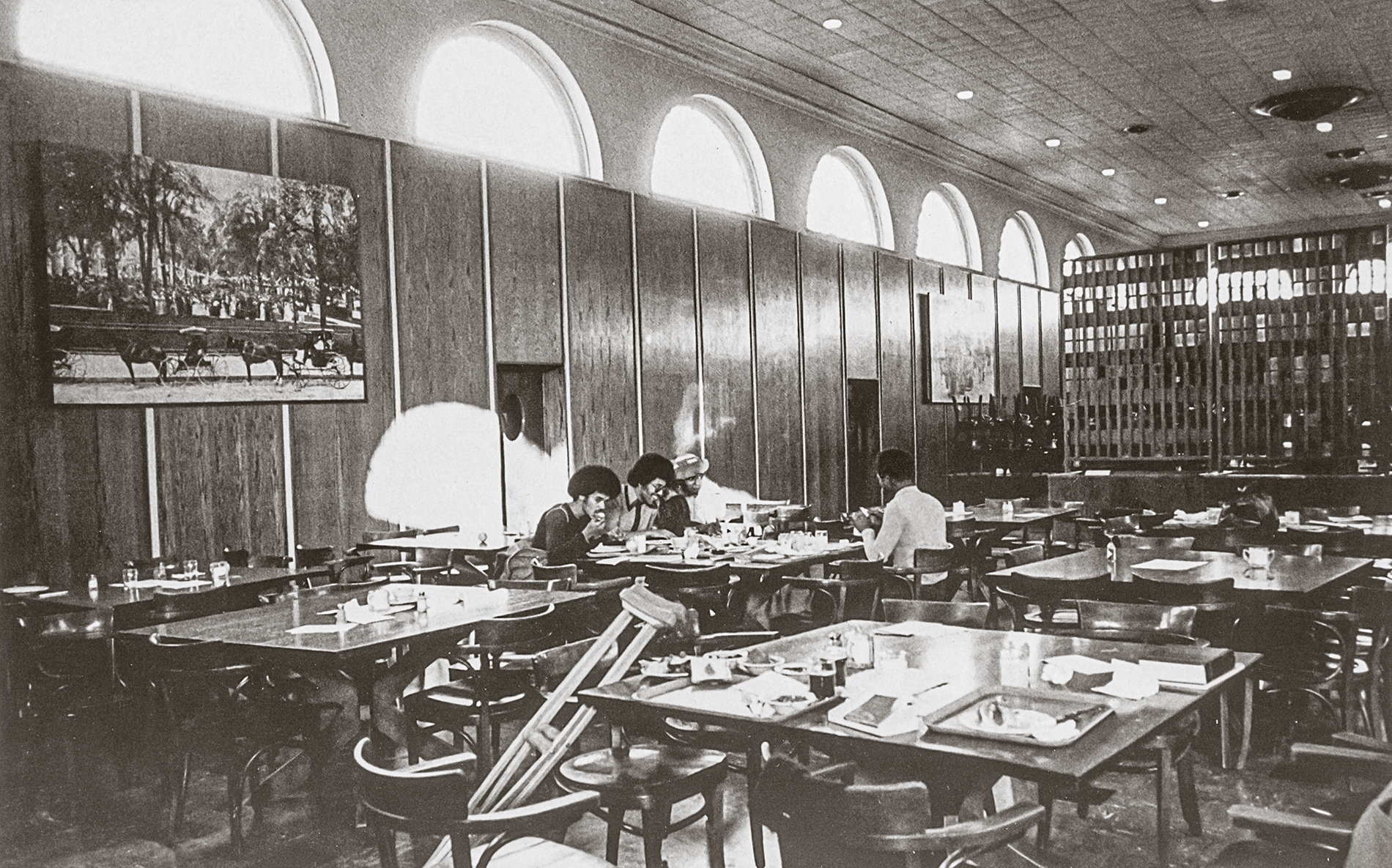 photo of Black students at the Ratty, 1974